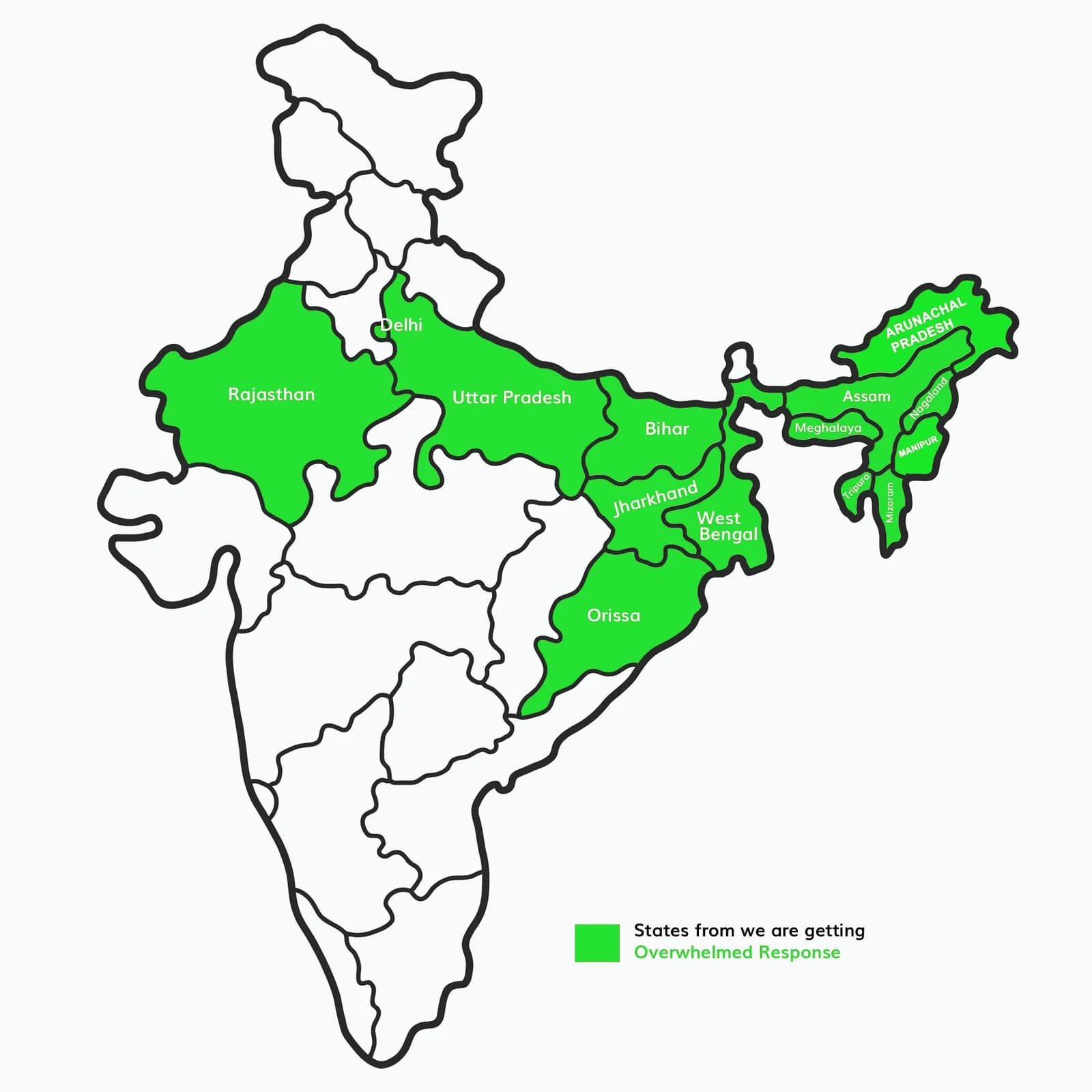Distribution map of India